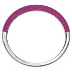 Tigris bangle, Pink, Rhodium plated